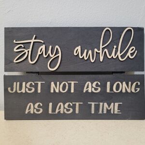 Charming Black and Cream Wall Decor Sign
